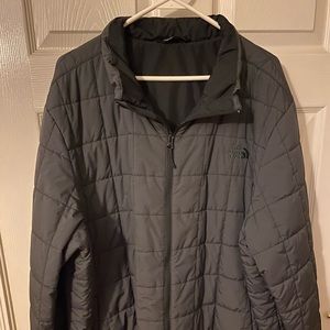 Men’s Dark Grey North Face Quilted Jacket